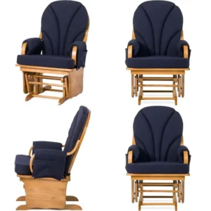Daycare Nursery Rocking Chair with Padded Foam Arms for Baby Feeding and Comfortable